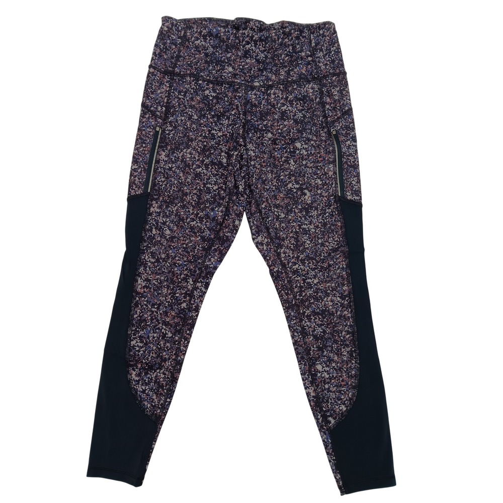 Athleta Rainier Printed Mesh Tight Leggings Women 1X Navy Multi Color 657546-01